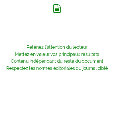 Peaufinage d'abstract